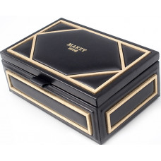 043-07-25/1 Шкатулка кожаная  прямоугольная DECO чёрный