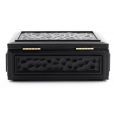 043-08-70 Шкатулка прямоугольная Turtle. Цвет черный .