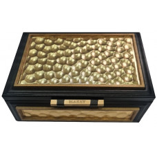 043-08-70-1 Шкатулка прямоугольная Turtle. Цвет золотой .