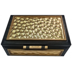 043-08-70-1 Шкатулка прямоугольная Turtle. Цвет золотой .