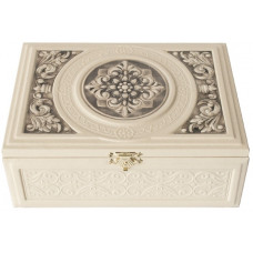 053-10-09 Шкатулка кожаная большая  Борокко 