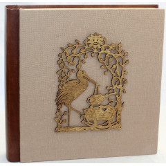 Аист детский альбом бежевый под наклейку