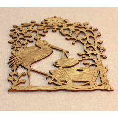 Аист детский альбом бежевый под наклейку