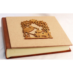 Аист детский альбом бежевый под наклейку