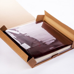 553-1 кожаный альбом под наклейку коричневый