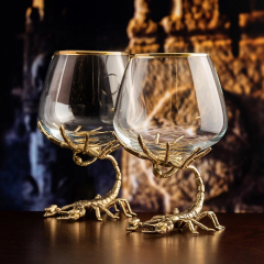 Набор 4 бокала для коньяка "Скорпион", в подарочной упаковке (ключница). 13000329