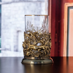 Подстаканник ручной работы Охота на Уток в деревянной шкатулке 13000088