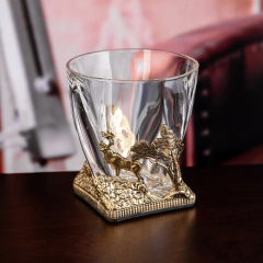 Бокал для ВИСКИ ручная работа охота на оленя в подарочной упаковке 1200100