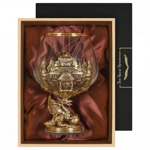 Бокал для коньяка ручной работы Дракон на шаре 420 мл в подарочной коробке 10059492