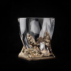 Бокал для ВИСКИ ручная работа охота на оленя в подарочной упаковке 1200100