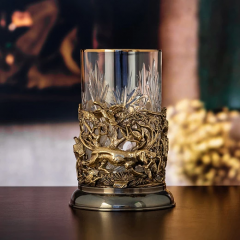 Подстаканник ручной работы Охота на Уток в деревянной шкатулке 13000088