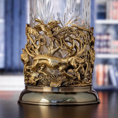 Подстаканник ручной работы Охота на Уток в деревянной шкатулке 13000088