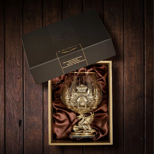 Бокал для коньяка ручной работы Дракон на шаре 420 мл в подарочной коробке 10059492