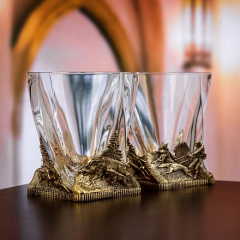 Набор из 2-х бокалов для виски ручная работа Охота на кабана в подарочной упаковке 10059617