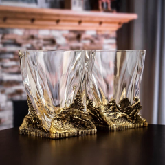 Набор из 2-х бокалов для виски ручная работа Охота на кабана в подарочной упаковке 10059617