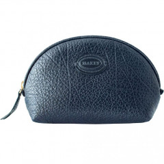 048-08-55 Косметичка кожаная синяя