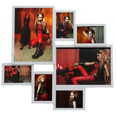 Геометрия-2 белая деревянная мультирамка