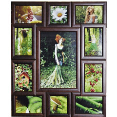 Гламур-3 деревянная коричневая мультирамка