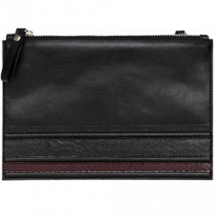 048-07-67/1 Косметичка женская кожаная Саванна чёрная