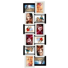 Линия деревянная чёрно-белая мультирамка