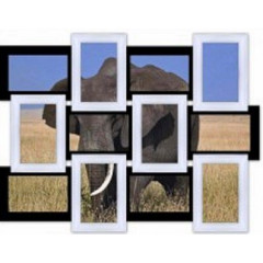 Story-4 чёрно-белая деревянная мультирамка