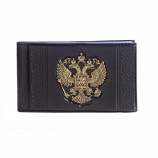 004-09-53А визитница мужская «Государь» с латунным орлом