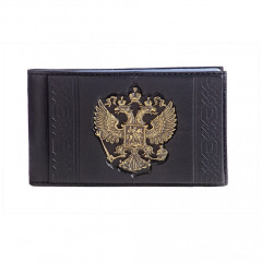 004-09-53А визитница мужская «Государь» с латунным орлом