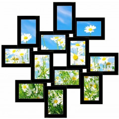 Memories Standart-3 чёрная деревянная мультирамка