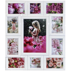 Гламур-2 белая деревянная мультирамка