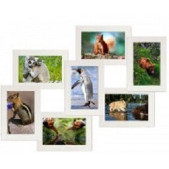 Меркурий 07 белая деревянная мультирамка