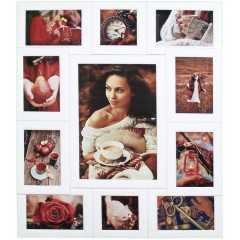 Гламур-2 белая деревянная мультирамка