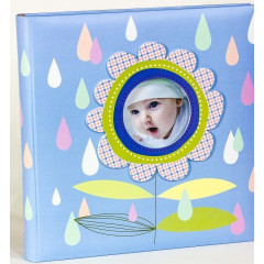 158 магнитный фотоальбом голубой