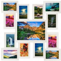 Восторг-1 белая деревянная мультирамка