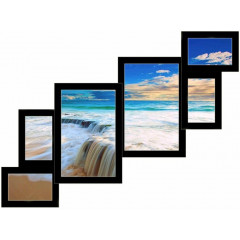 Лесенка 6-3 деревянная мультирамка чёрная