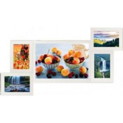 Фантазия-2 белая деревянная мультирамка