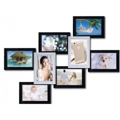 Меркурий 07-2 деревянная чёрно-белая мультирамка