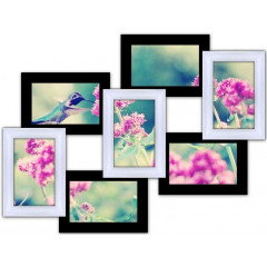 Меркурий 07-3 деревянная чёрно-белая мультирамка