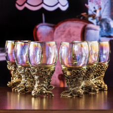 Набор стопок из 6-ти стопок-перевертышей в деревянной шкатулке GP-300707