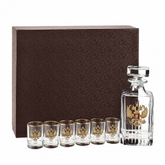 Подарочный набор  посуды со штофом и рюмками Герб России GP-10056553