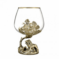 Бокал для коньяка Царь Лев 420 мл в подарочной коробке 10058966