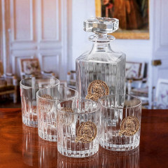 Набор для крепких напитков Таймлесс (4 бокала+штоф) с накладкой "Тигр" 10059298