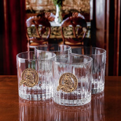 Набор для крепких напитков Таймлесс (4 бокала+штоф) с накладкой "Тигр" 10059298