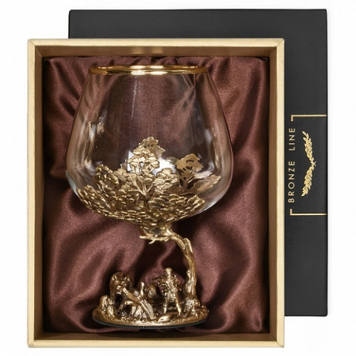 Бокал для коньяка Охота на Медведя 420 мл в подарочной коробке 10059165