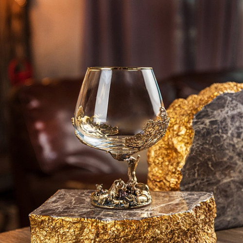 Бокал для коньяка Львица 10058967 в подарочной коробке