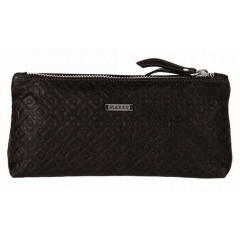 048-08-32 Косметичка кожаная Компакт коричневая