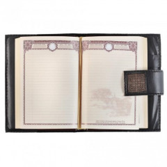 007-10-31 кожаный ежедневник А6 «Де Стейл» коричневый