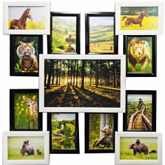 Восторг-4 пластиковая чёрно-белая мультирамка