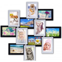 Memories Standart-4 чёрно-белая деревянная мультирамка