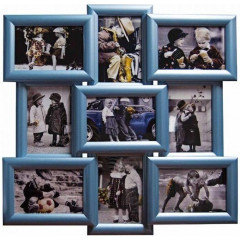 Девятка-1 пластиковая голубая мультирамка