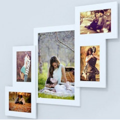 Лесенка 5-2 белая деревянная мультирамка